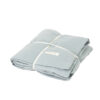 FULLY - Aqua – Washed Linen Quilt – 90x200cm (Garniture Incluse)