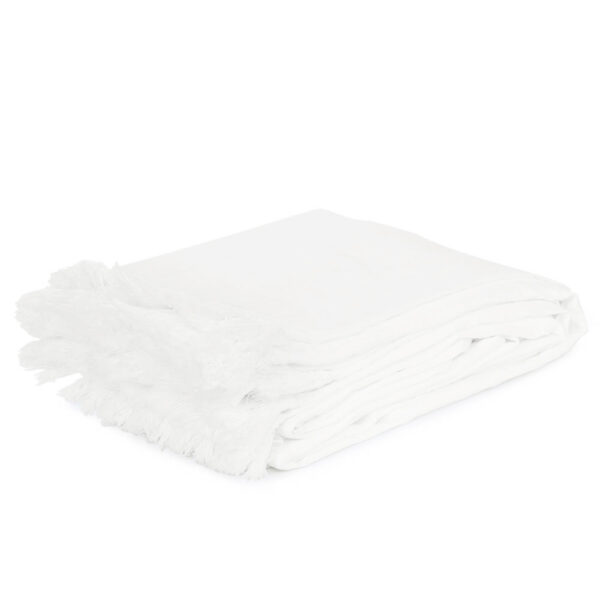 GANG – Blanc – Fringed Bed Cover – 250x250cm