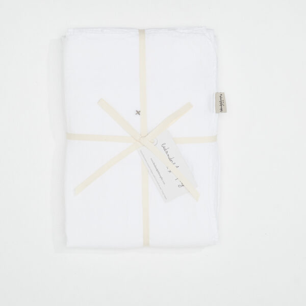 HARLEM - Blanc – Whashed Linen Flat Sheet – 240x290cm