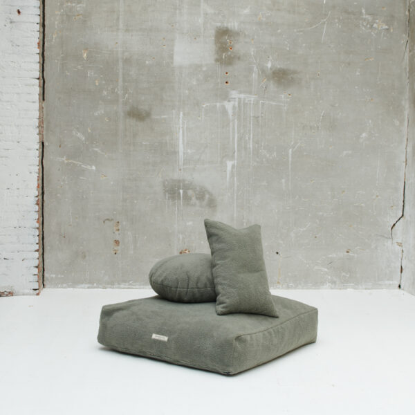FLAT - Sauge - Floor Cushion Moumoute - 95x95x25cm (Garniture Incluse)