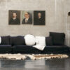 HOUSSE PALETTE - Charbon – Washed Linen Cover – 80x120x30cm