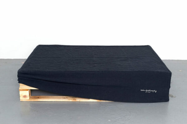 HOUSSE PALETTE - Charbon – Washed Linen Cover – 80x120x30cm