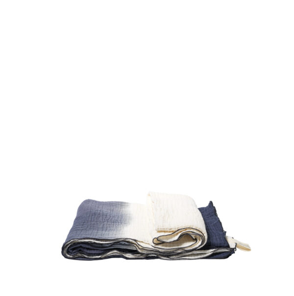 PHILO large size - Navy – Cotton Gauze Towel – 130x180cm