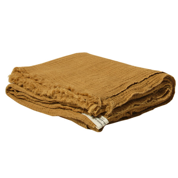 PLOUF – Butternut – Plaid Gaze de Coton – 150x180cm