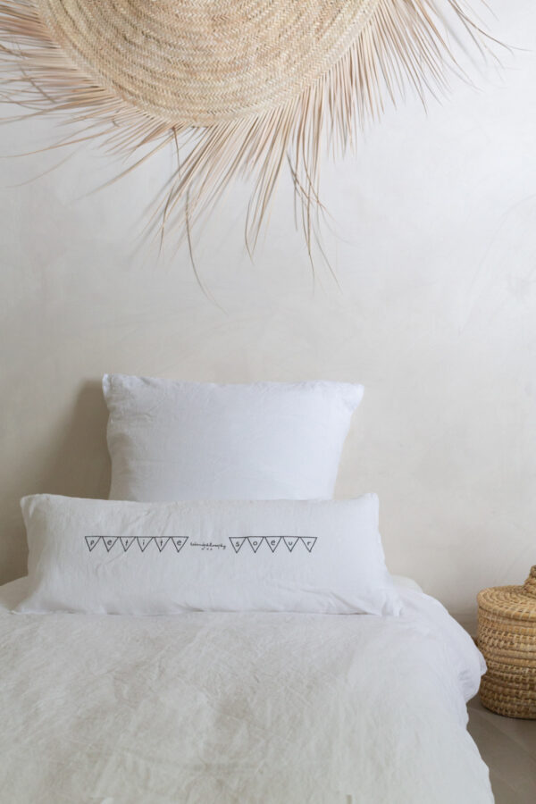 SMOOTHIE LITTLE BROTHER - Aqua – Silkscreen Cushion – 30x70cm (Cushioning Included)