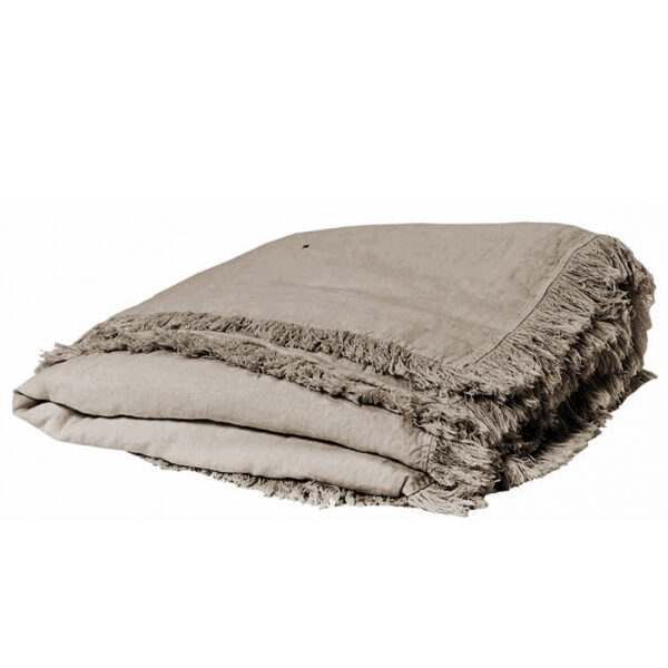 SNOB – Naturel – Fringed Quilt – 90x190cm (Cushioning Included)