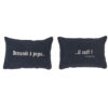 SWITCH PAPA - Charbon – Silkscreened Cushions Pair – 25x40cm (Cushioning Included)