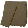 WARMY UP – Kaki – Washed Linen Plaid – 150x180cm