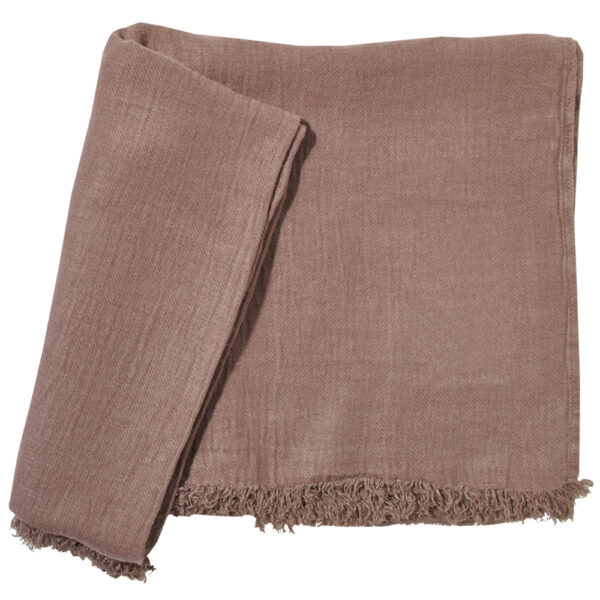 WARMY UP – Taupe – Washed Linen Plaid – 150x180cm
