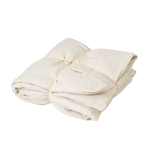 FULLY - Milk – Washed Linen Quilt – 90x190cm (Garniture Incluse)