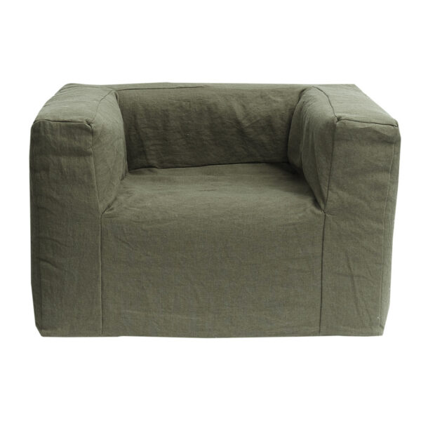 CUB – LINEN – Kaki – SLOW – 1 seater Armchair