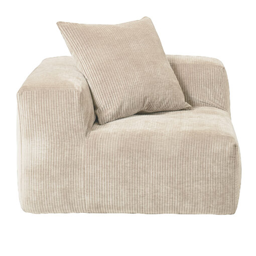 Fauteuil en velours URBAN Ivory