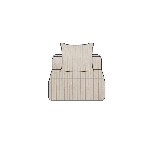 HOUSSE URBAN SOLO VELOURS RIBCORD IVORY