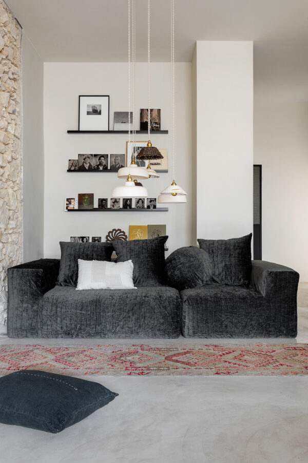 COIN – CHEVRON – Noir - URBAN – Corner Sofa