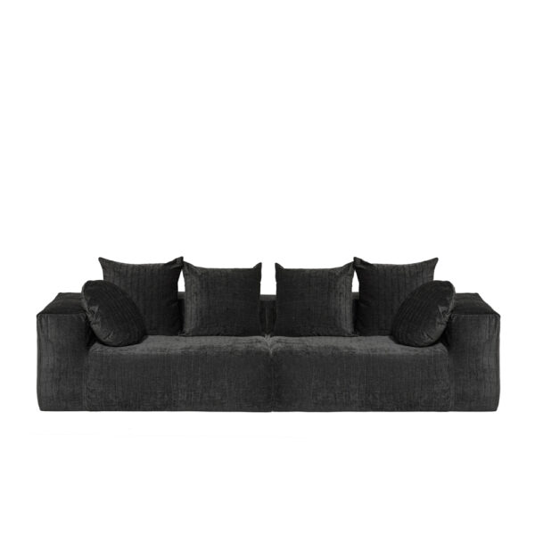FAMILY – CRUMPLED VELVET – Anthracite – URBAN – 4 Seater Sofa