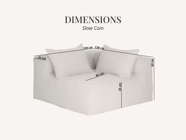 Canapé ligne SLOW, module COIN dimensions