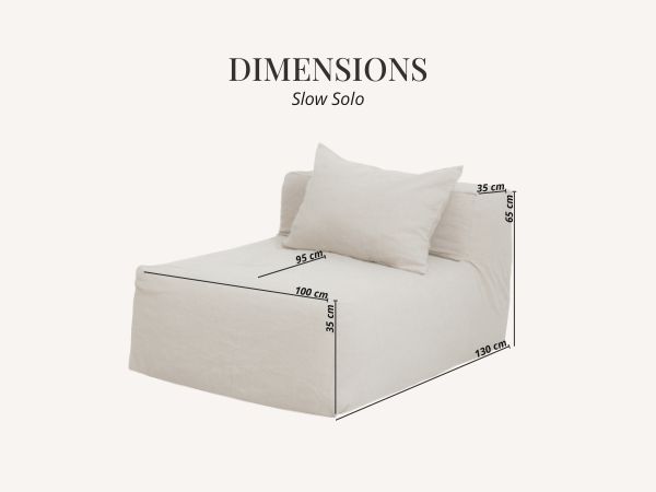 Canapé ligne SLOW, module SOLO dimensions