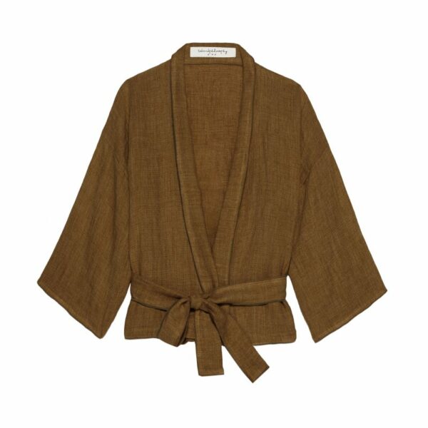 ANTOINE – Forest - Short Linen Kimono changing - One size fits all