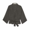 ANTOINE – Graphite - Short Linen Kimono changing - One size fits all