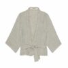 ANTOINE – Grey - Short Linen Kimono changing - One size fits all