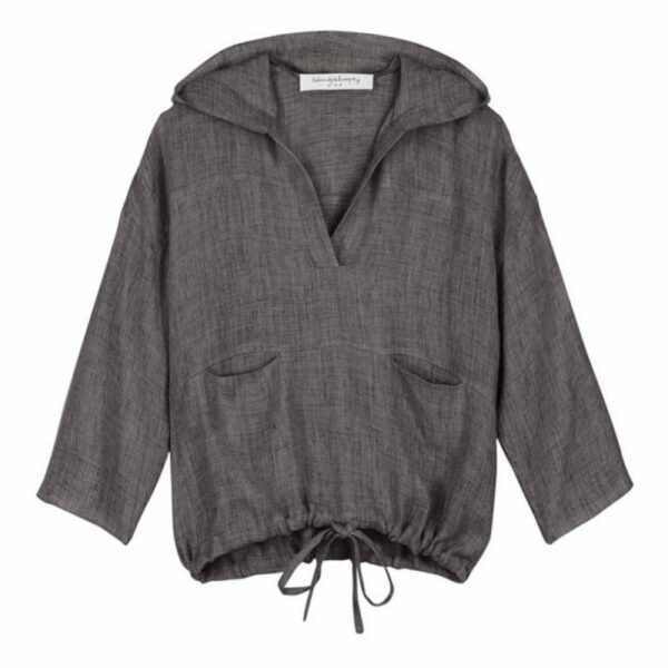 DIEGO – Graphite - Changing Linen Hooded Top
