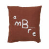 MOLLY - Ambre - Coussin Sérigraphié Lin 35x35cm (Cushioning Included)