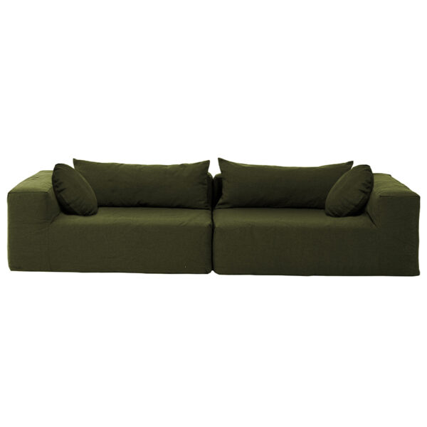FAMILY – Olive – SLOW OUTDOOR – 4 seater sofa for outdoor