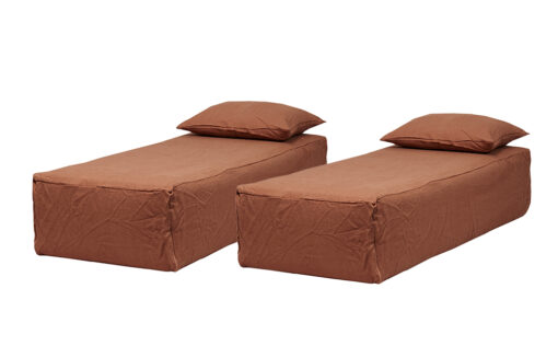 PAIRE DAYBED COGNAC