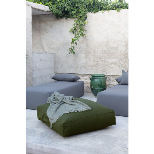 Coussin de sol extérieur olive FLAT