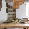 RAMEN – Bronze – Linen Mini Tablecloth – 100x100cm