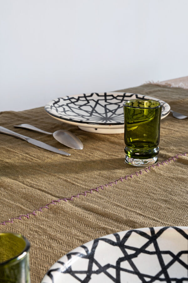 RAMEN – Ciment – Linen Mini Tablecloth – 100x100cm