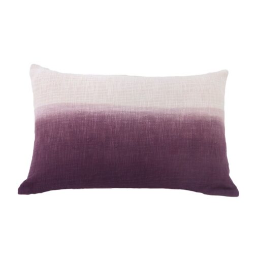 Coussin tie and dye violet en lin TALC FIGUE