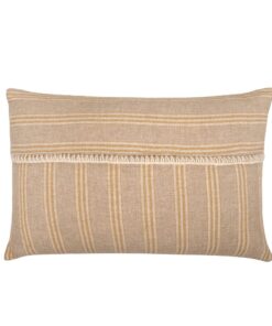 Coussin en laine marron