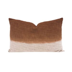 Coussin tie and dye en coton : TALC Biscuit