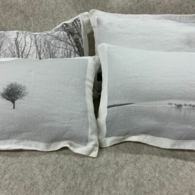 coussin photo hiver