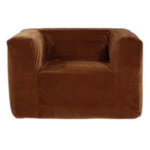 Fauteuil en velours marron CUB CUIVRE