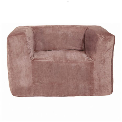 Fauteuil en velours façonné rose HORTENSIA