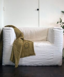 Fauteuil SLOW CUB en Lin blanc