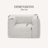 Schéma avec dimensions du fauteuil CUB, ligne SLOW