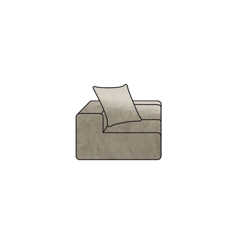Canapé d'angle en velours gris URBAN COIN