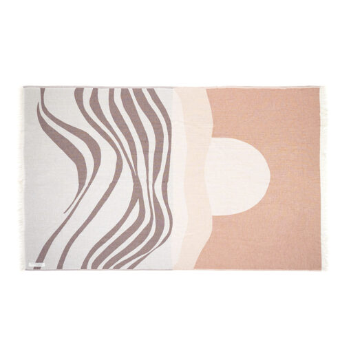 Fouta de plage Texas, coloris soleil levant Packshot