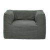 Fauteuil en lin gris SLOW CUB LIN TIN fiche produit packshot