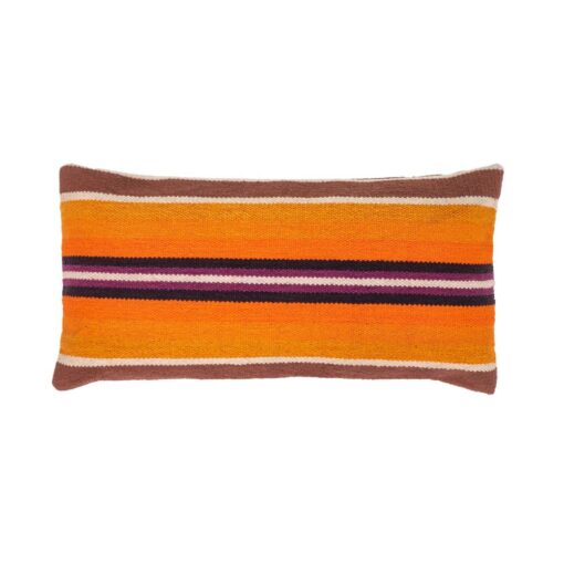 coussin a rayures colorees TABOU ORANGE LIMA fiche produit packshot