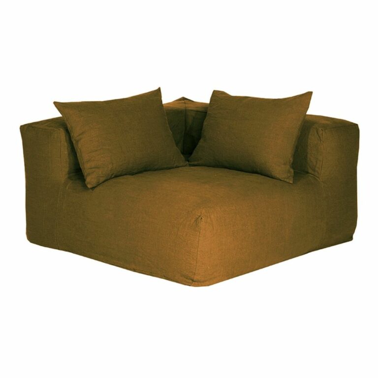 Canapé d'angle en lin STEPPE COIN