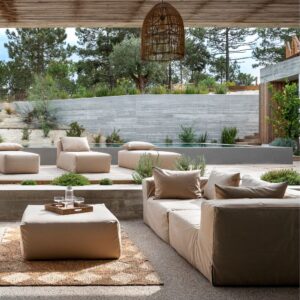 Canapé d'extérieur : FAMILY, POUF, DAYBED, CHILL en coloris Sable