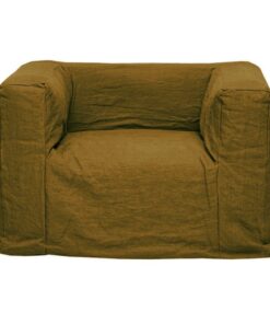 Fauteuil en lin STEPPE CUB