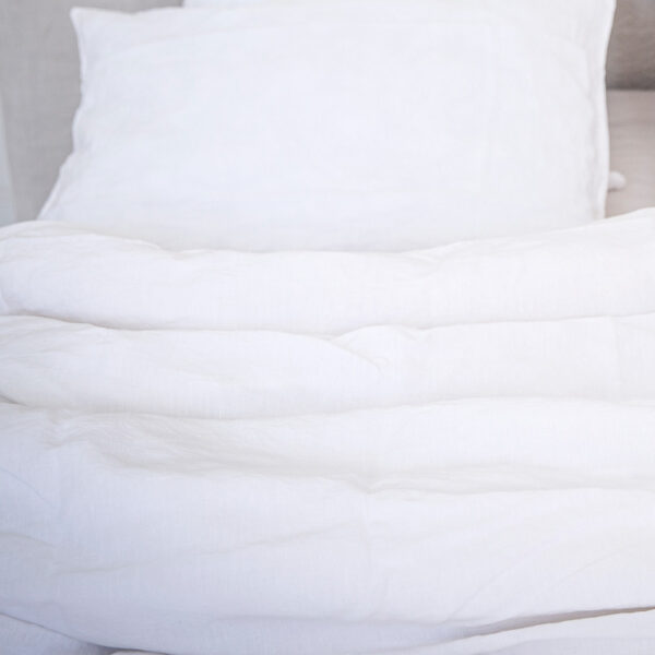 Linen and cotton duvet cover 220 x 240 cm - DOLLAR color White