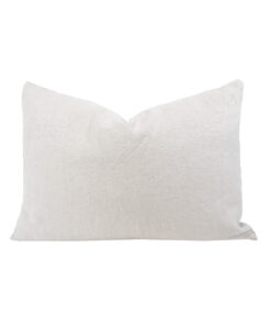 Coussin de canapé en lin lavé : modèle NIG Blanc