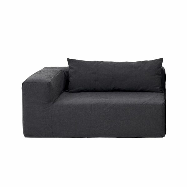 Outdoor sofa 2 places - FAMILY LEFT Black