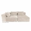 Ribbed velvet sofa - COIN + SOLO Ivory